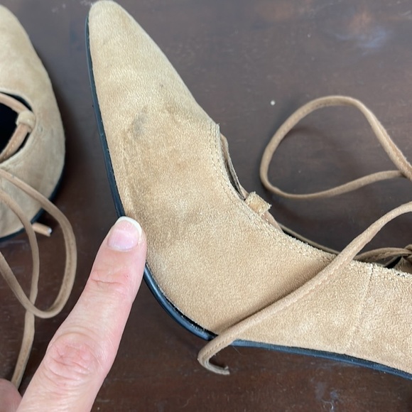 Jeffrey Campbell Brielle Lace Up Pointed Toe Stiletto Heels Camel Tan Sz 9 - Picture 10 of 16